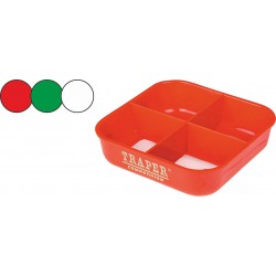 Traper, Pudełko dzielone z sitkiem 0,75 l, 1 mm, różne kolory