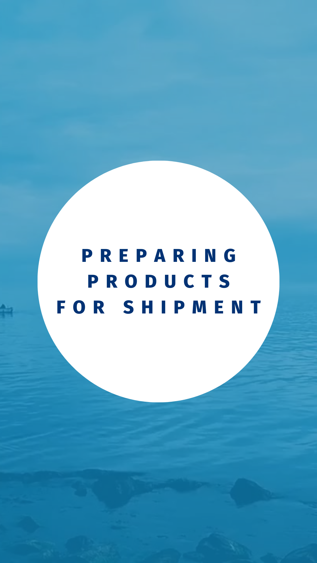 Preparing products for shipment at Ewita Fishing wholesaler